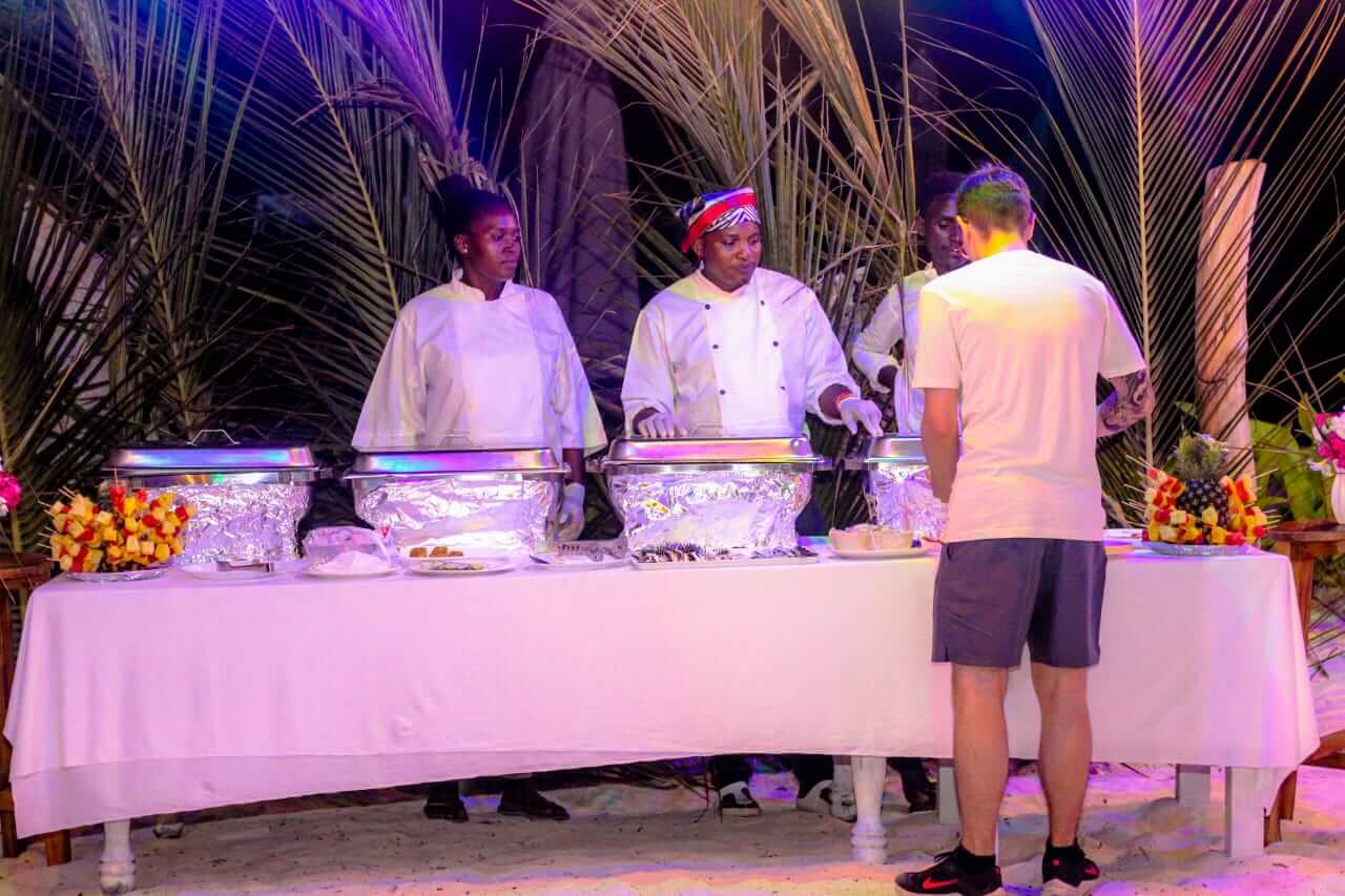 Fresh seafood buffet at Kibo